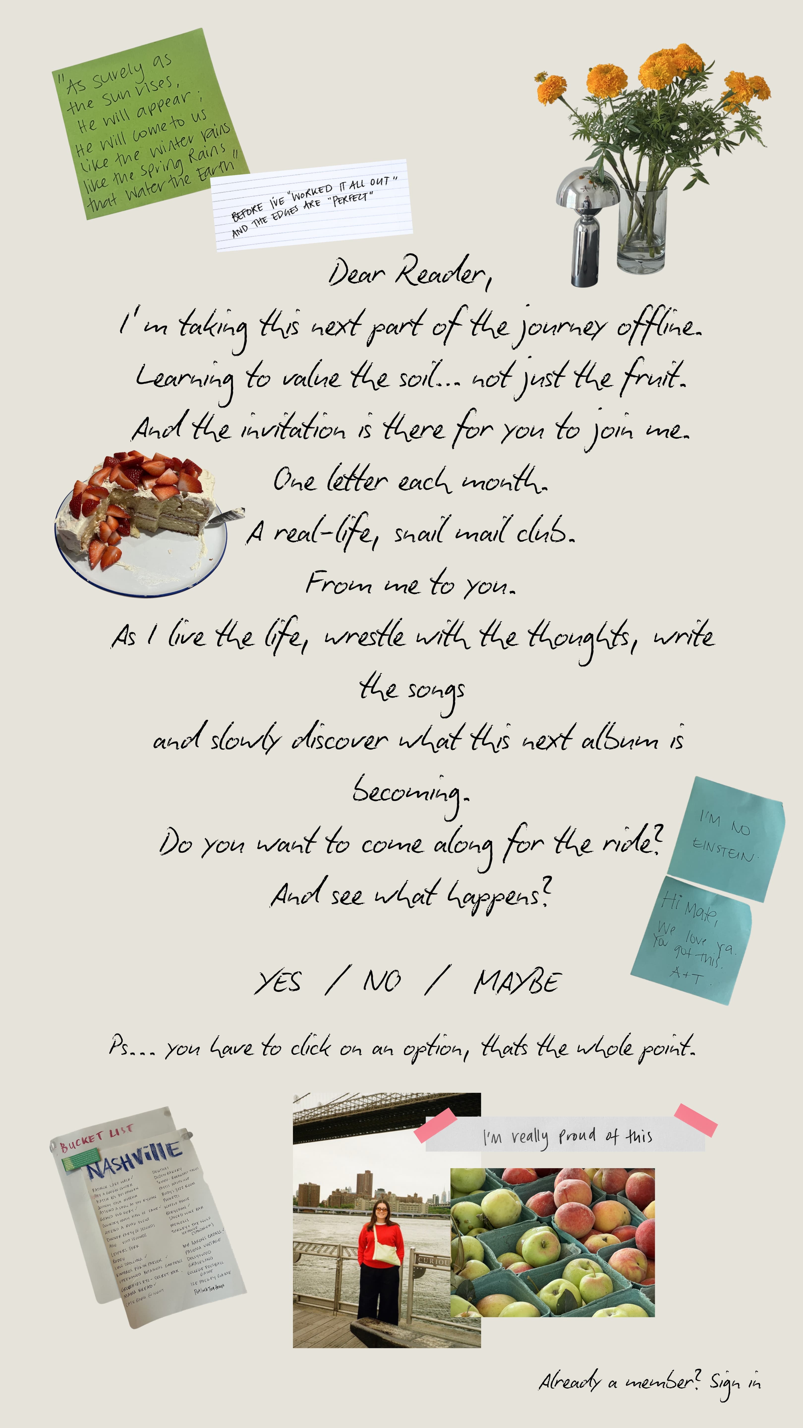 Dear Reader — an invitation to the mail club